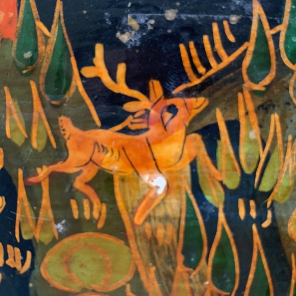 Vintage box lacquered deers - Picture 7 of 17